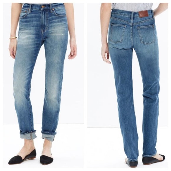 Madewell Perfect Fall Jean in Vance Wash Jeans Paint Distressed - Picture 5 of 8